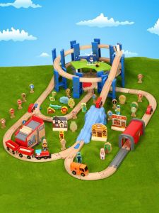 LEKU | Magnetic Wooden Train Set
