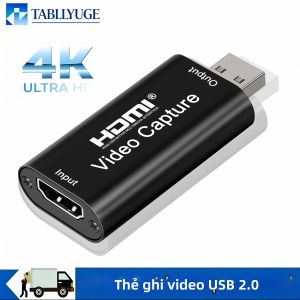 Thẻ Ghi Hình Video 4K USB 2.0 Hộp Phát Trực Tiếp Tương Thích HDMI Cho PS4 XBOX Điện Thoại Trò Chơi DVD HD Camera Ghi Hình
