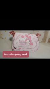 Tas Slempang Anak Perempuan Bag Selempang Resleting Jinjing Karakte Kuromi Cinnamoroll Hello Kitty Melody Bahan PU