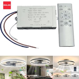 IRALAN Universal LED Fan Light Driver หม้อแปลงไฟฟ้าแบบถอดเปลี่ยนได้แถบไฟอัจฉริยะหรี่แสงได้พัดลมเพดานอุปกรณ์เสริมแสงสว่าง