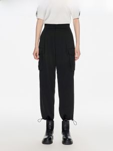 Peoleo Casual Pants Workwear Style Autumn New Fashion Cool Sweet Large Pocket Slimming Trousers Straight Leg Long Pants