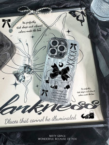 Cute Couple Full Cover Protection iPhone15Promax New Model Apple16Pro Phone Case Precision Hole Feathers Design Shockproof Compatible with iPhone13