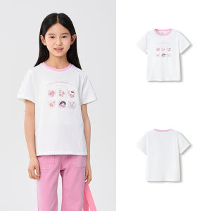 balabala Girls T-Shirt Cotton Basic Summer Top ChildrenS Clothing