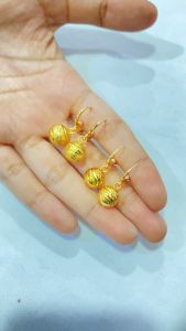 Noin Anting Gantung Bola Kerawang Lapis Emas Simple Xuping ALE51 [ COD ]