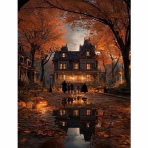 Kayou | Painting By Number Pumpkin Ghost Black Cat Digital Painting Handmade Halloween Adult Beginner Gift Wall Decoration Unique Gift