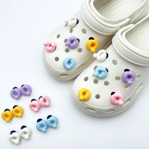10Pcs Crocs Jibbitz Charms Resin Cute Duck Shoe Flower Detachable Shoe Buckle Decoration for Crocs