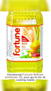 Fortune Refined Sunflower Oil 33.81 fl oz ℮ 1L Trans Fat Free