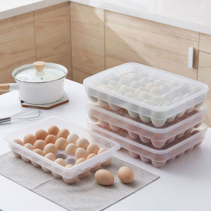 Stackable Refrigerator 34pcs Eggs Storage Box Eggs Dispensers Egg Storage Bin With Lid