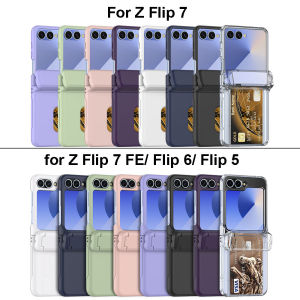 สำหรับฝาพับ Samsung Z 7กรณีที่มีขาตั้งป้องกันบานพับกระเป๋าเก็บบัตรแบบฝาพับกันกระแทกแบบแข็งเคสสำหรับ Galaxy พลิกได้7 FE เคสฝาพับ6เคส Z ฝาพับ5