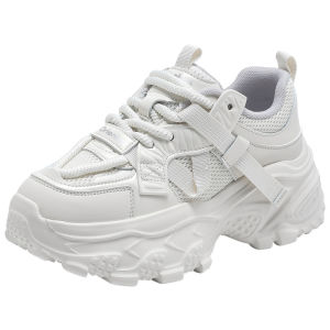 DUSTO | Thick Sole Elevating Womens Shoes White