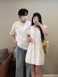 XILANDUO | Cute and Stylish A-Line Dress for Couples Sweet and Versatile Flutter Sleeve