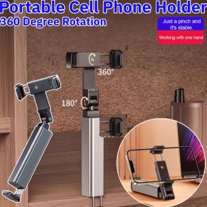 Portable Phone Holder Magnetic Suction Fixed Desktop Clamping Car Stands 360 Degree Rotation Travel Artifact