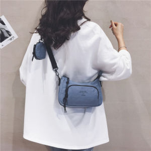 Summer New Womens Crossbody Bag Ultra Light Nylon Canvas Casual Shoulder Bag Trendy Korean Style Soft Dumpling Shape Bag