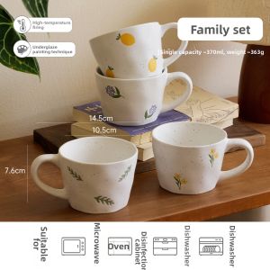 SIYUE | Home Office Ceramic Cup with Glazed Under Colored High Aesthetic Appeal