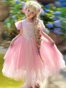 Enchantingly Fairy-like Girls Princess Dress Short Sleeve