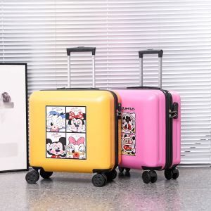 New 18 Inch Carrier Ladys Small Cabin PC Travel Suitcase With Silent Wheels Carry On Mens Trolley Roller Luggage Bag Check-in Case Free Shipping