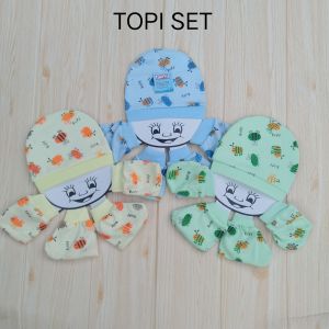 3pcs Topi Set bayi / 3 warna / cod / perlengkapan bayi murah