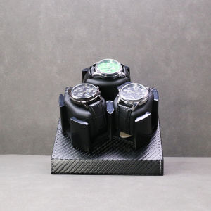 Watch Shop Counter Mechanical Watch Rotating Shake Display Storage Tray Carbon Fiber Leather Watch Winder
