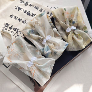 XUANXUAN | 2024 New Chinese Style Sleeve Covers Loose Driving Gloves Thin Cool Arm Covers Summer Lightweight Polyester Fiber Gloves