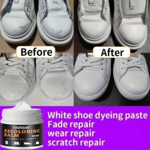 KJM New White Shoe Edge Restorer 35g - Professional Shoe Repair Cream for Sneakers Boots Leather Easy Apply Color Fix