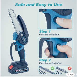 Makita Portable Scissor Chain Saw Garden Cutting Chain Saw Wireless Electric Chain Saw Mini 6-Inch Woodworking Handheld Outdoor Gardening Tool