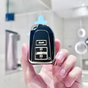 3 Buttons TPU Remote Auto Shell Fob for Toyota Yaris HAIs 2020 Hiace 200 Sienta Car Key Cover Case Protect Bag Keychain