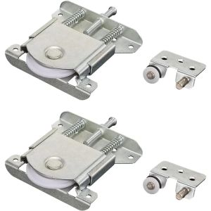 1/2pcs of Door Cabinet Wheels Furniture Used for CabinetsWindows Sliding Doors (silver)