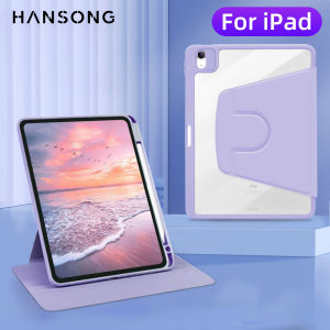 For Tablet iPad Pro 11 Case For Pro 12.9 Air 5 4 10.9 iPad 10th 7/8/9th Generation Mini 6 360° Rotatable Transparent Back Cover