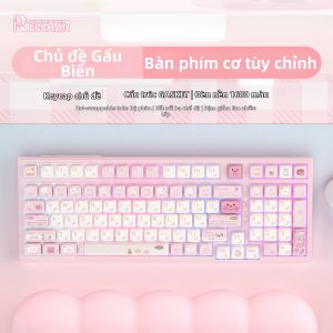 Bàn Phím Cơ Kết Cấu Gasket Có Thể Thay Thế Nóng Ba Chế Độ