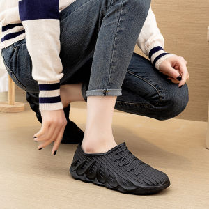 Waterproof Anti-Slip Rubber Boats for Women and Men Fashionable Sport Shoes with Fleece Lining for Summer