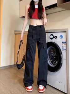 High Waist Drapey Wide Leg American Style Work Pants Casual Trousers plus Size Women Pear Body Shape Slimming Bootcut