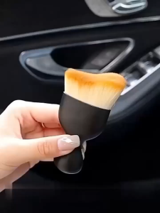 Car curved detail brush car interior cleaning tool soft bristle brush for cleaning air conditioning vents car crevice dust removal brush
