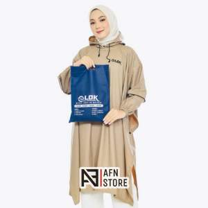 RAINCOAT JAS HUJAN PONCO LENGAN/KELELAWAR TEBAL KUAT LENTUR ANTI ROBEK BAHAN PVC ANTI REMBES DAN BOCOR BY ELOK / AKULA / AXIO