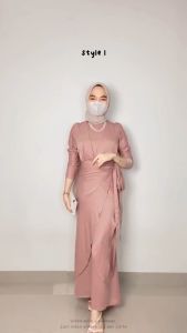 Gaun Dress Satin Silk Polos Terbaru untuk Bridesmaid & Kondangan