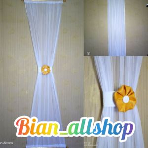gorden kupu jendela kaca minimalis ikat pita tirai minimalis korden ikat tengah