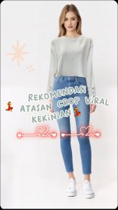 Atasan Wanita Crop Tangan Panjang: Desain Kaos Wanita Trendy & Nyaman