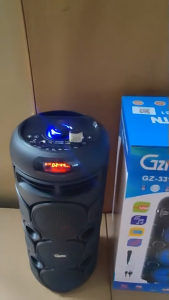 Original Bluetooth Speaker With Mic Subwoofer 3* 3 Speakers Rechargeable RGB Light Knob Digital Display Wireless Bluetooth Speaker Rechargeable RGB Light Knob Digital Display With USB/SD/BT/FM HiFi Karaoke Audio System High Quality Sound Free Microphone