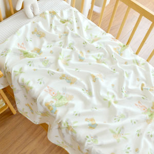 Newborn Baby Bamboo Fiber Ice Silk Blanket for Kindergarten Children Summer Nap Time Air Conditioning Small Quilt Coverlet