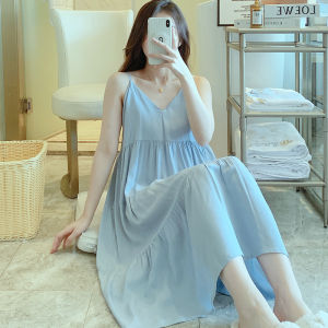 Summer Lightweight Cotton Silk Nightgown Plus Size