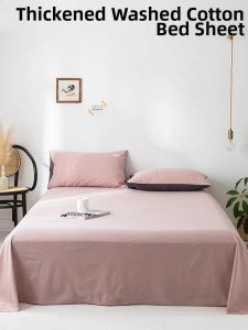 Violet | Washed Cotton Pure Cotton Bed Sheet