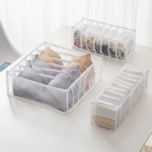 6/7/11grids Foldable Underwear Underwear Socks Organizer With Dividers Clothes Storage Box Breathable Mesh Bag For Wardrobe