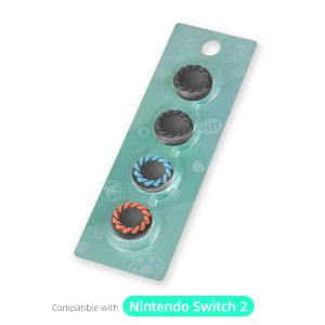 DATA FROG Silicone Thumb Grip Caps for Switch 2 Joy-Con Controller Anti-Slip Joystick Cap Cover Compatible with NS2 Accessories