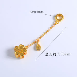 No Color Fading Ancient Law Alluvial Gold DIY Accessories Cherry Blossom Rainbow Coin Leaves Barrel Beads Lanyard Chain Bracelet Accessories