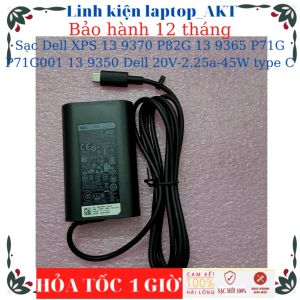 Sạc laptop Dell XPS 13 9370 P82G 13 9365 P71G P71G001 13 9350 Sạc Dell 20V-2.25a-45W type C