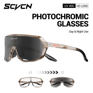 SCVCN Outdoor Photochromic Cycling Glasses Bike Sunglasses Men UV400 Eyewear Sports MTB Goggles Bicycle Women Hiking Sunglasses