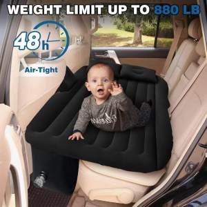 Portable Inflatable Bed for Car Universal for Trunk and Back Seat Multi Functional Sofa with Air Pump and Two Air Pillows Car Air Mattress Outdoor Camping in Tent
