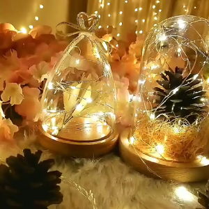 10Pcs Mini LED Fairy Lights / Waterproof Copper Wire String Lights / Battery Powered Starry Fairy Lights / Festival Birthday Party Wedding Decoration / Home Christmas Supplies