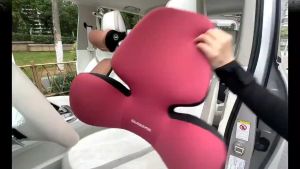 Update หมอนรองเอวในรถยนต์หมอนรองคออัตโนมัติเอวรองรับพนักพิงถอดล้างทำความสะอาดได้เบาะรถยนต์สากล