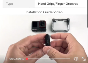 Xplorer Grip Kit for Insta360 Ace Series Dji Action Gopro aMagisn AM27 Camera Grip with Shutter Button