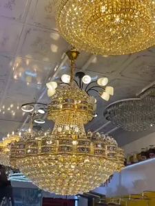 Đèn chùm pha lê thả trần kích thước lớn cao câp 3 chế độ ánh sáng sang trọng đèn chiếu sáng đèn trang trí cho phòng khách phòng bếp khách sạn - Bảo hành 10 năm